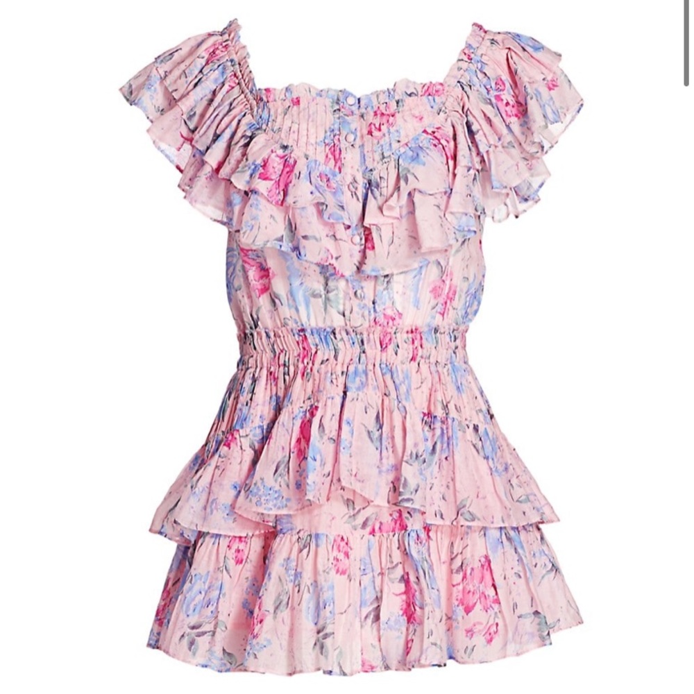 LoveShackFancy Fatima Dress Whispering Lilac XS